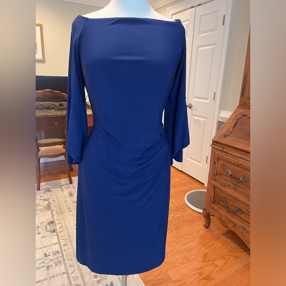 Ralph Lauren Off-The-Shoulder Bell-Sleeve Dress - Picture 4 of 9